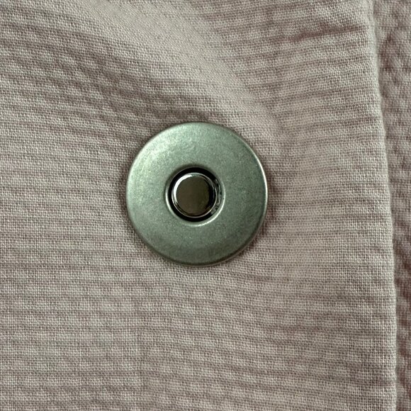 Eileen‎ Fisher Jacket Women's Large Pockets Snap Front Textured Blazer Pink - Picture 7 of 14